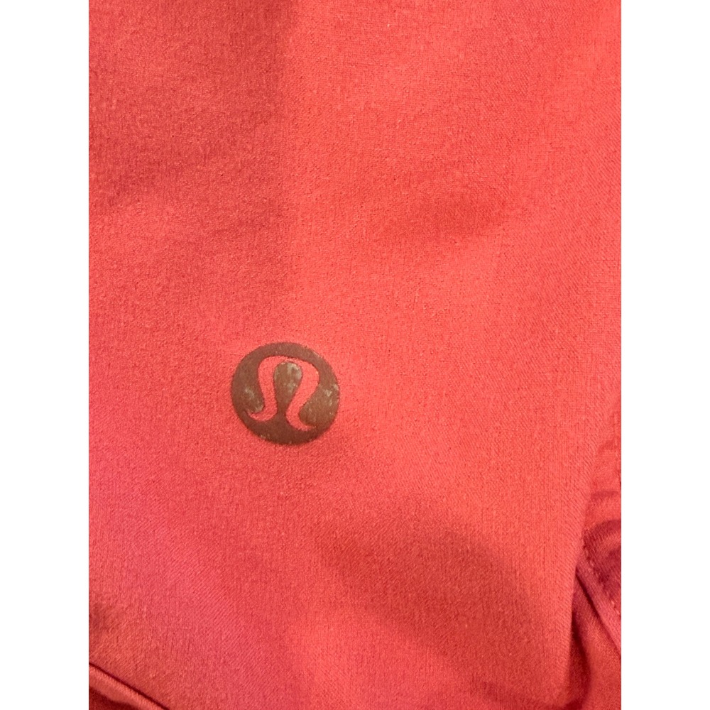Lululemon Hotty Hot Running Shorts Womens 8 Coral Pink Lined Zip Pocket - Picture 7 of 11